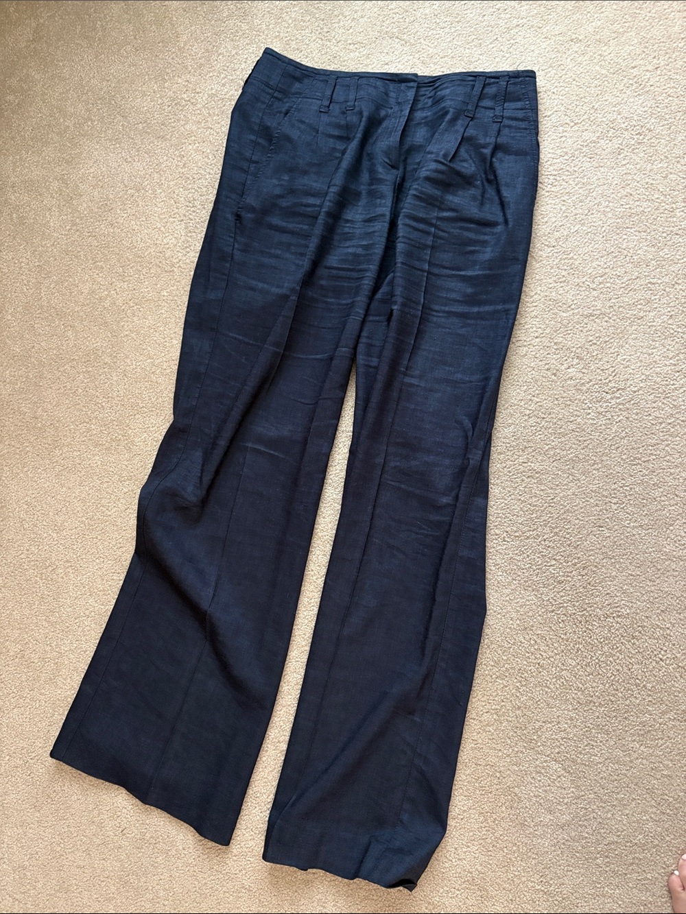Women wide leg theory trousers